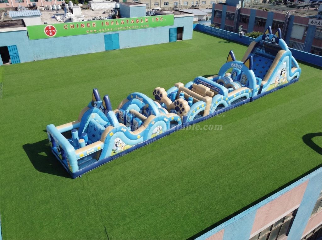 T7-4690 Bluey Theme Inflatable Obstacle Courses
