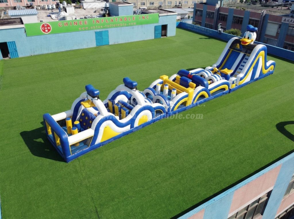 T7-4713 Donald Duck Theme Inflatable Obstacle Courses
