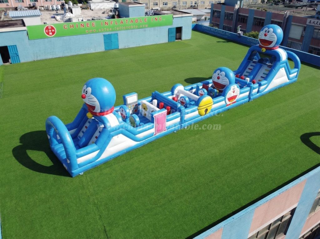 T7-4714 Doraemon Theme Inflatable Obstacle Courses