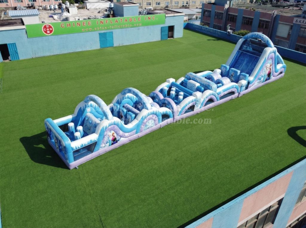 T7-4730 Frozen Theme Inflatable Obstacle Courses