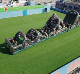 T7-4748 King Kong Theme Inflatable Obstacle Courses