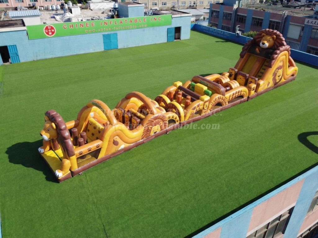 T7-4752 Lion Theme Inflatable Obstacle Courses