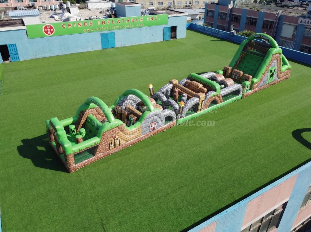 T7-4762 Minecraft Theme Inflatable Obstacle Courses