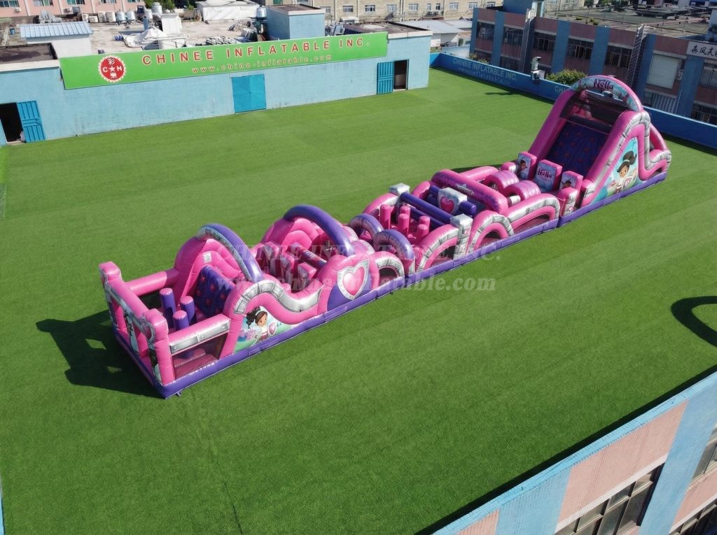 T7-4772 Nella Knight Theme Inflatable Obstacle Courses