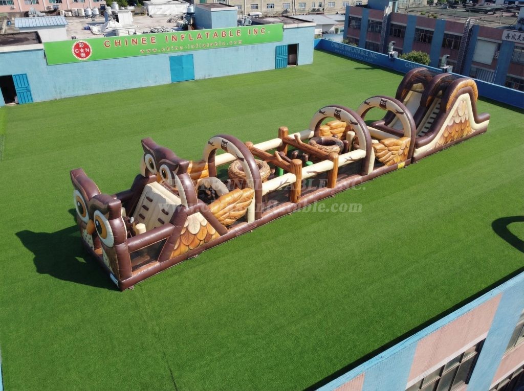 T7-4777 Owl Theme Inflatable Obstacle Courses