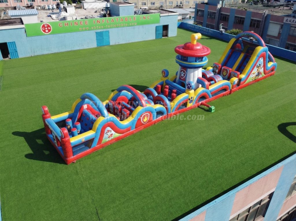 T7-4780 Paw Patrol Theme Inflatable Obstacle Courses