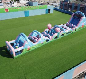 T7-4783 Peppa Pig Theme Inflatable Obstacle Courses