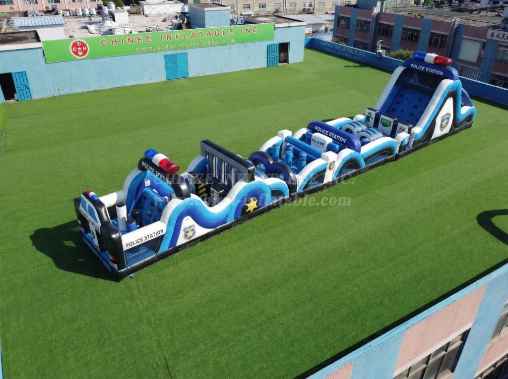 T7-4790 Police Station Theme Inflatable Obstacle Courses