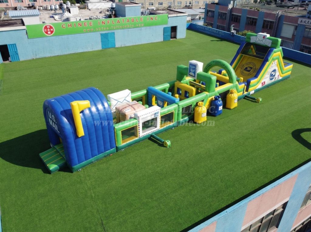 T7-4792 Post Office Theme Inflatable Obstacle Courses