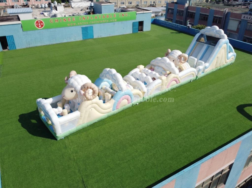 T7-4804 Sheep Theme Inflatable Obstacle Courses