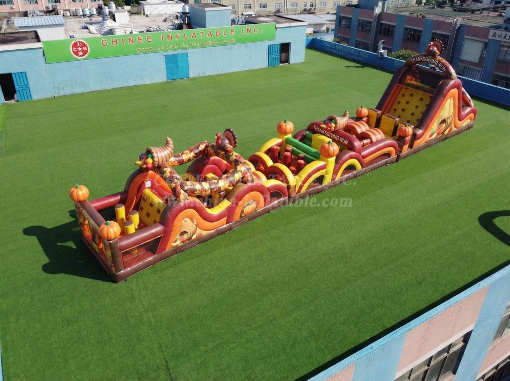 T7-4820 Thanksgiving Theme Inflatable Obstacle Courses