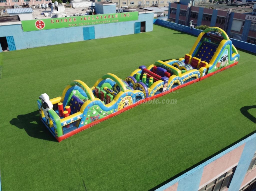 T7-4831 Timmy Time Theme Inflatable Obstacle Courses