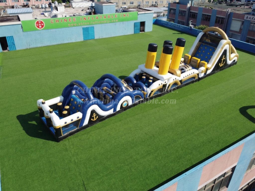 T7-4833 Titanic Theme Inflatable Obstacle Courses