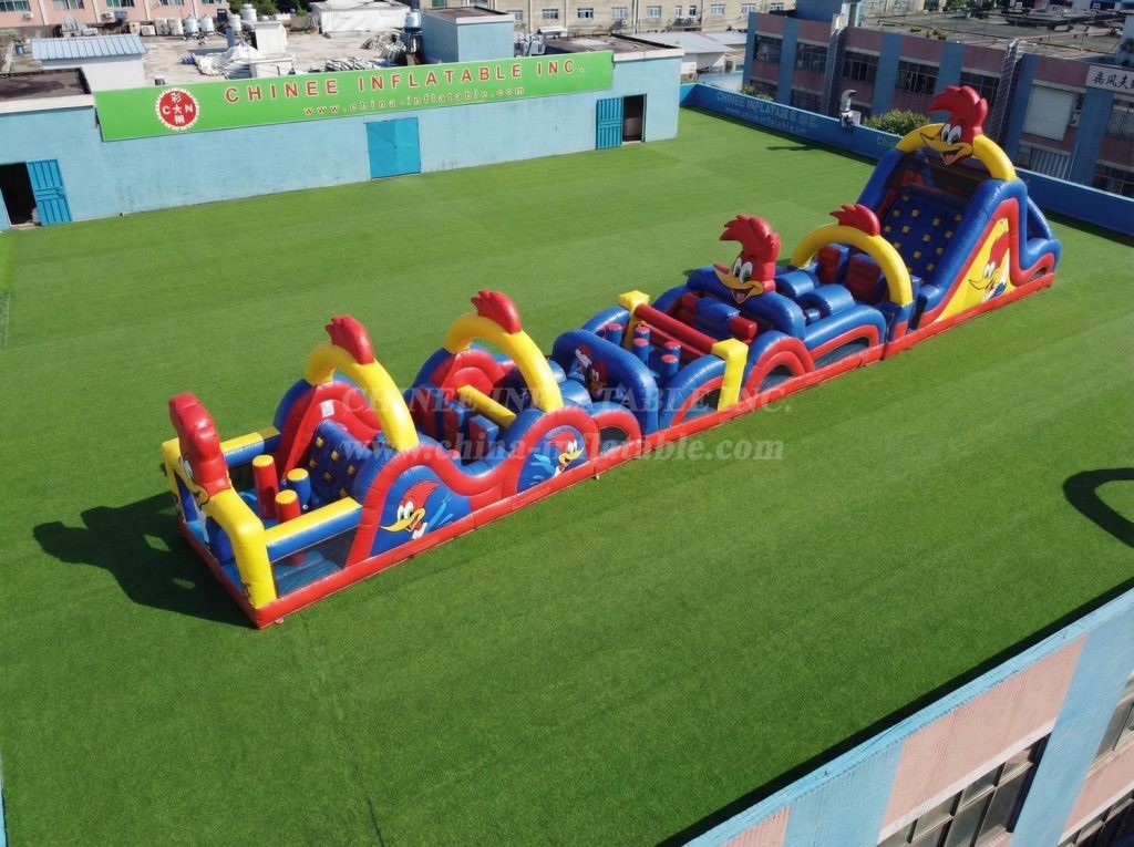T7-4848 Woody Woodpecker Theme Inflatable Obstacle Courses