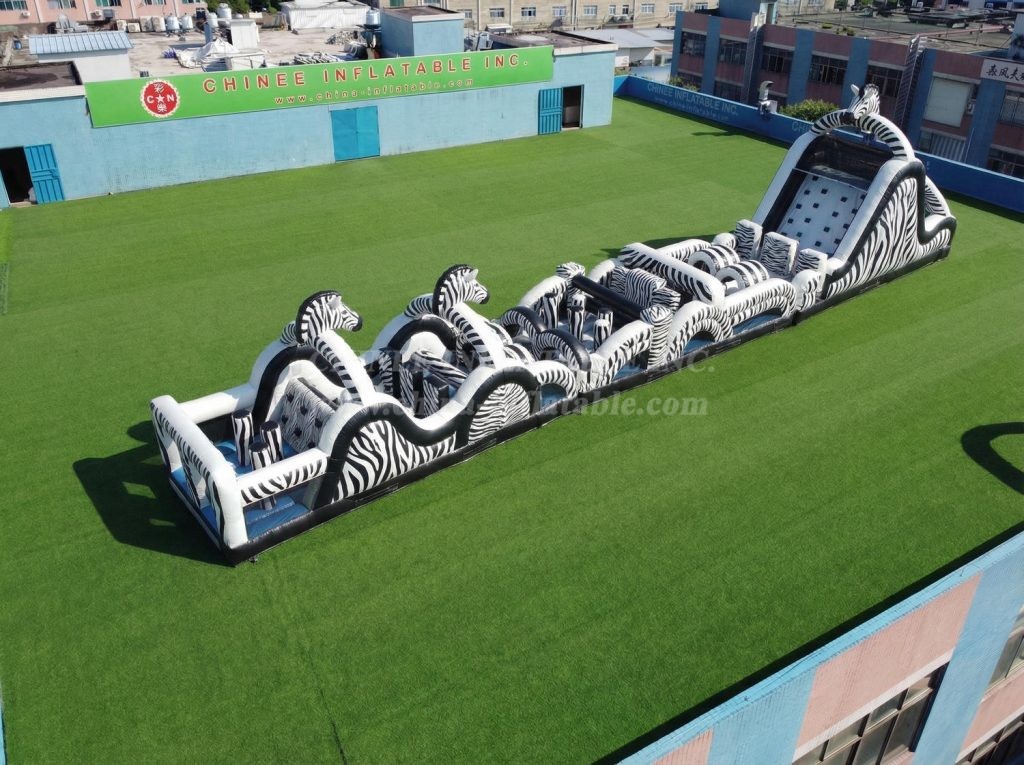 T7-4850 Zebra Theme Inflatable Obstacle Courses