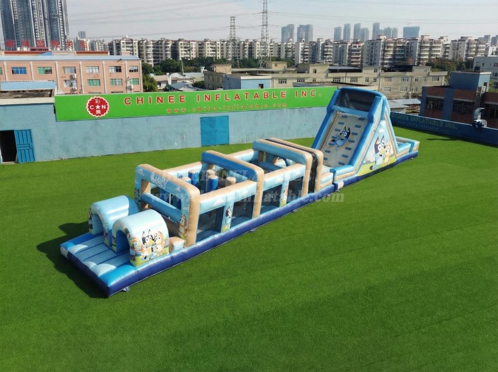 T7-4871 Bluey Theme Inflatable Obstacle Courses