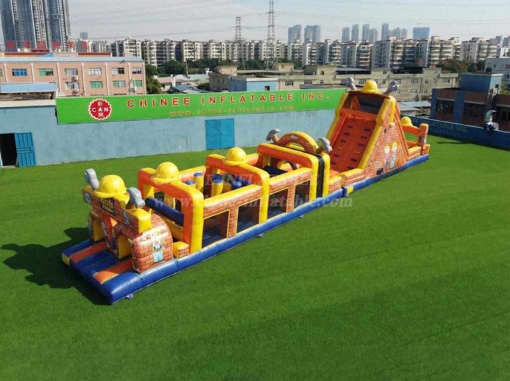 T7-4872 Bob The Builder Theme Inflatable Obstacle Courses