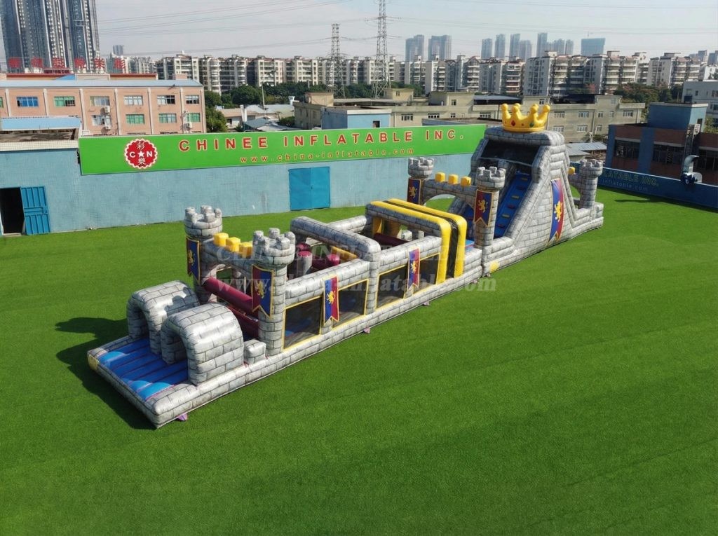 T7-4879 Castle Kingdom Theme Inflatable Obstacle Courses