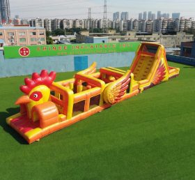 T7-4880 Chicken Theme Inflatable Obstacle Courses