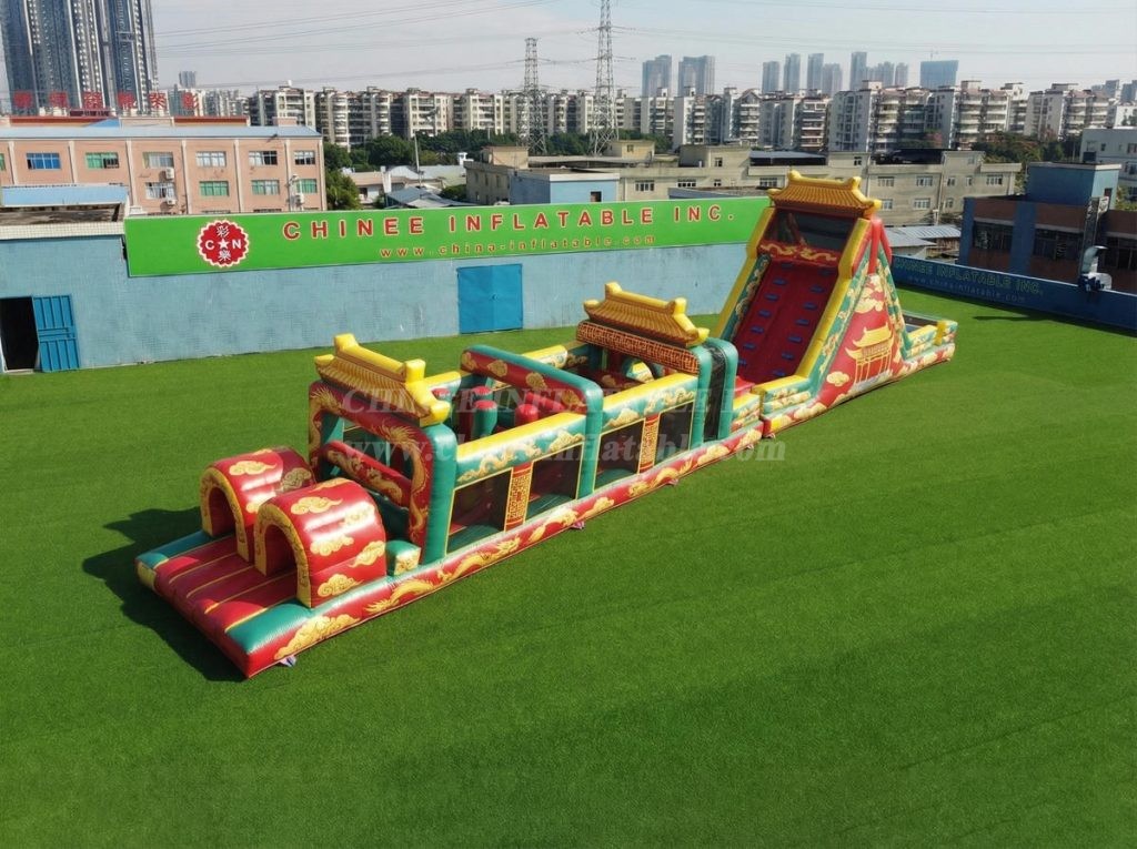 T7-4881 Chinese Style Theme Inflatable Obstacle Courses