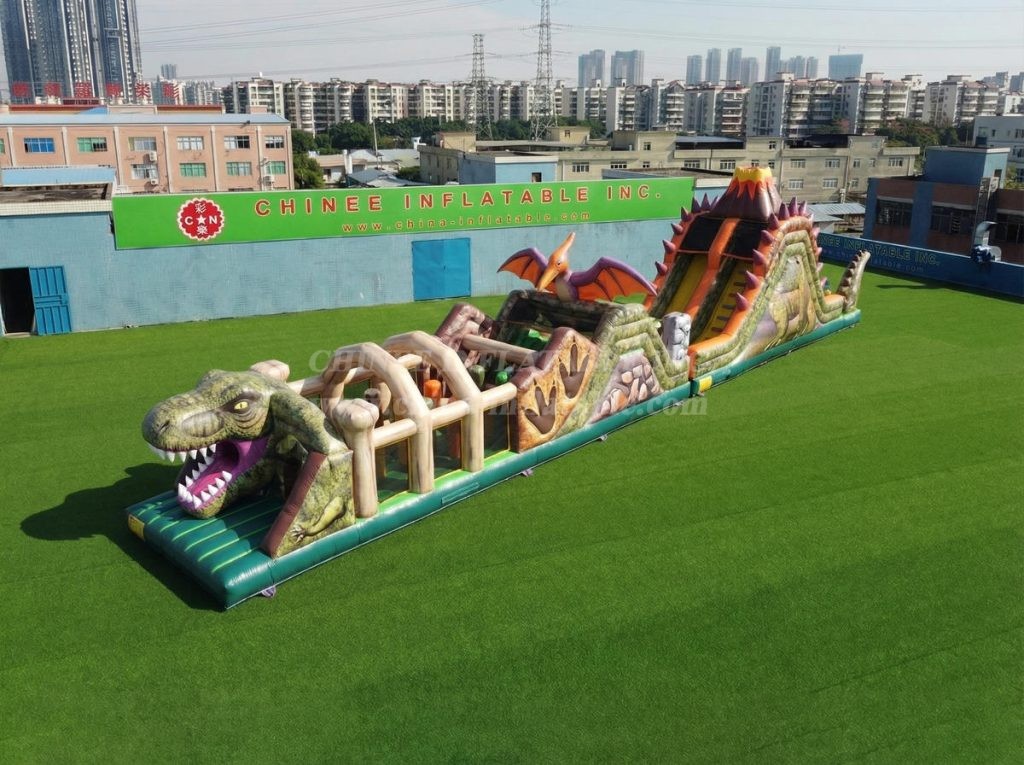 T7-4890 Dinosaur Theme Inflatable Obstacle Courses