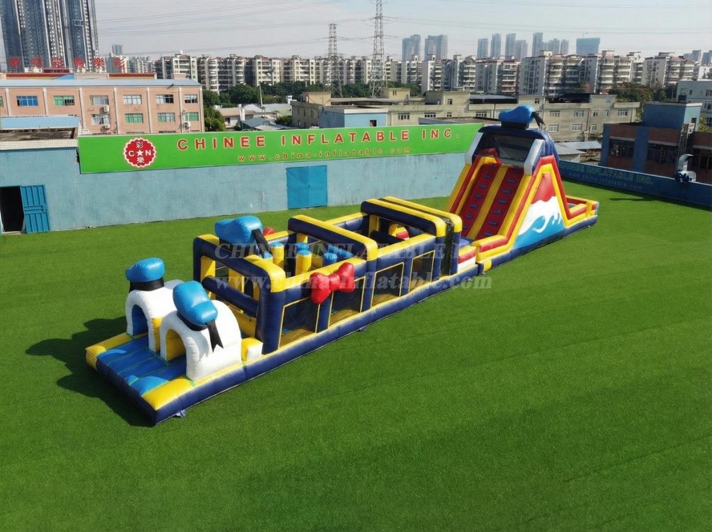 T7-4893 Donald Duck Theme Inflatable Obstacle Courses