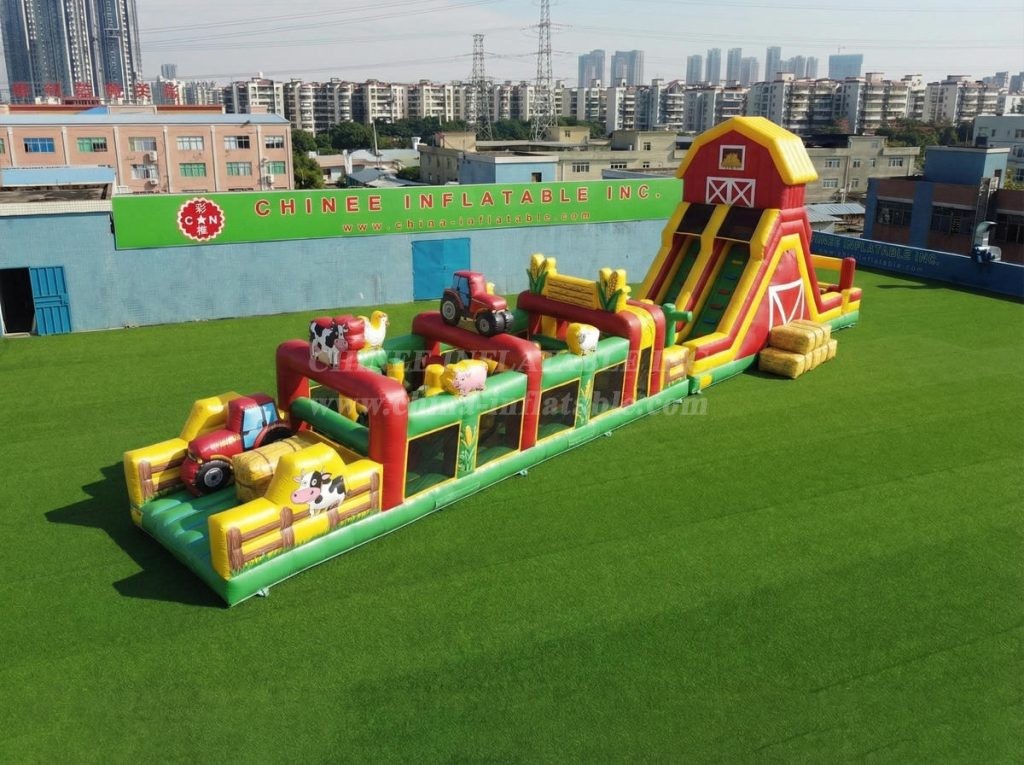 T7-4905 Farm Theme Inflatable Obstacle Courses