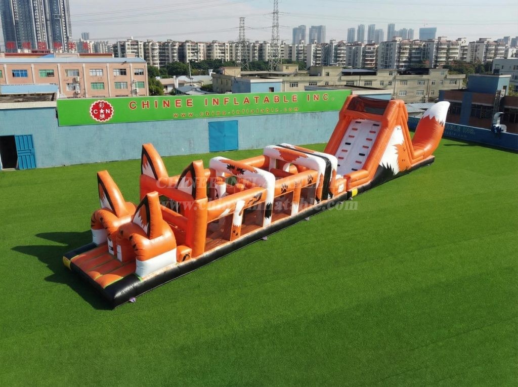 T7-4911 Fox Theme Inflatable Obstacle Courses