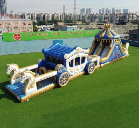 T7-4922 Horse Carriage Theme Inflatable Obstacle Courses