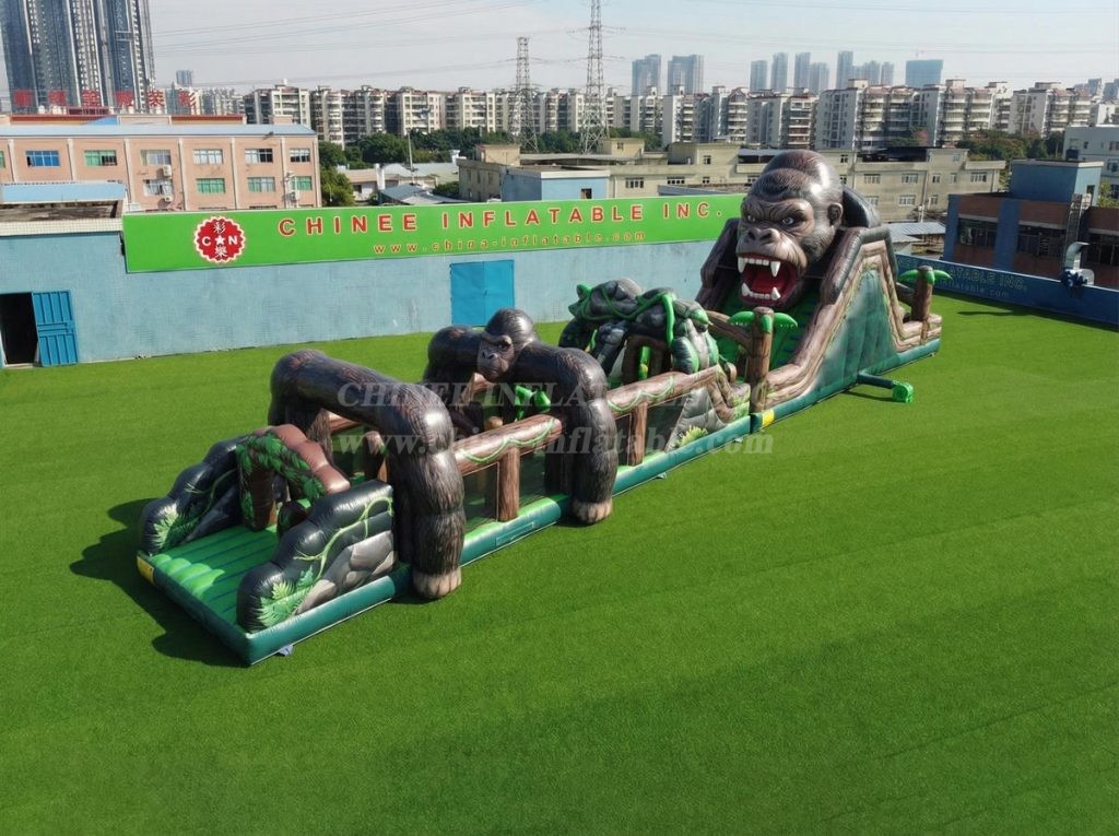T7-4926 King Kong Theme Inflatable Obstacle Courses