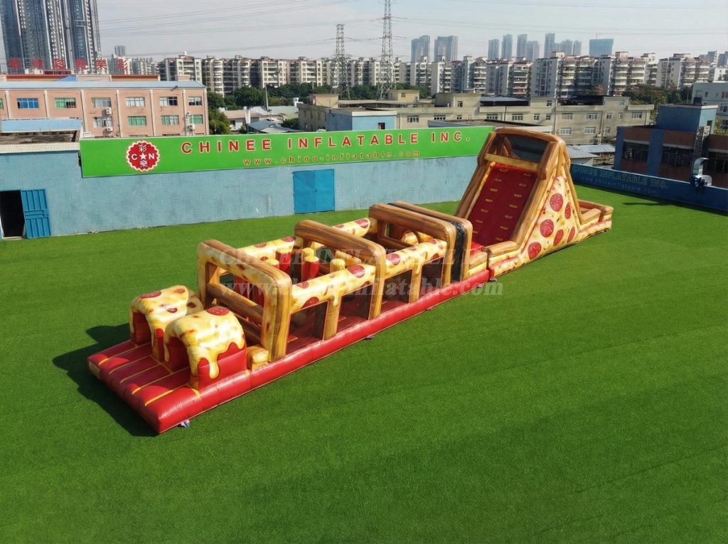T7-4959 Pizza Theme Inflatable Obstacle Courses