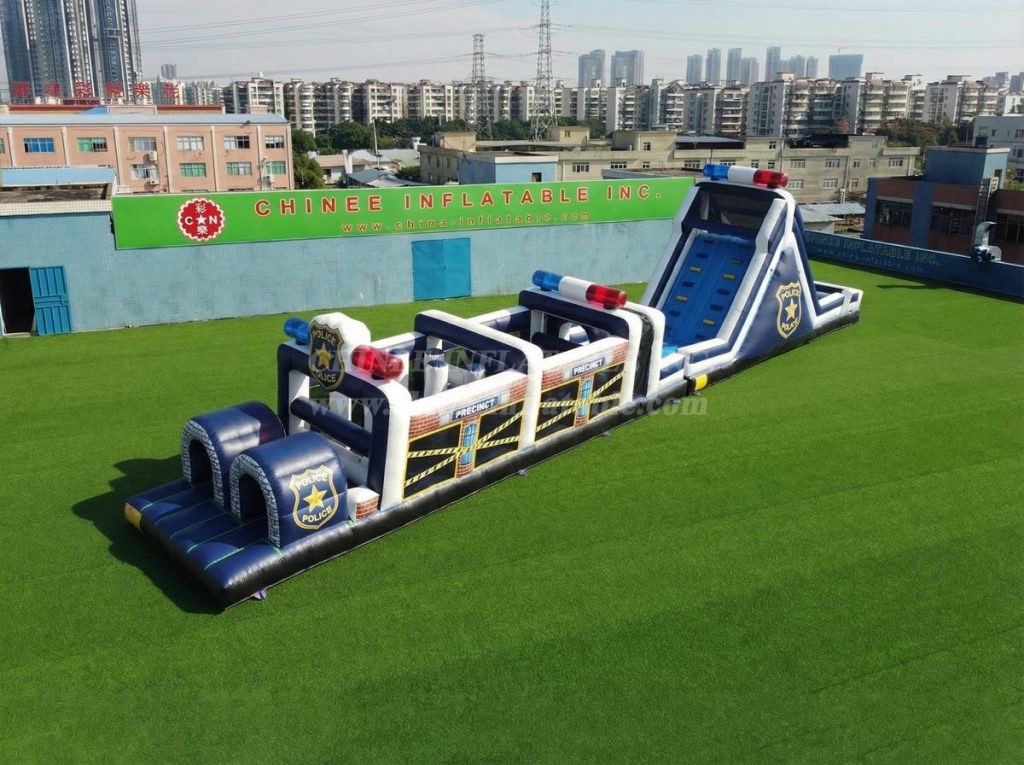 T7-4962 Police Station Theme Inflatable Obstacle Courses