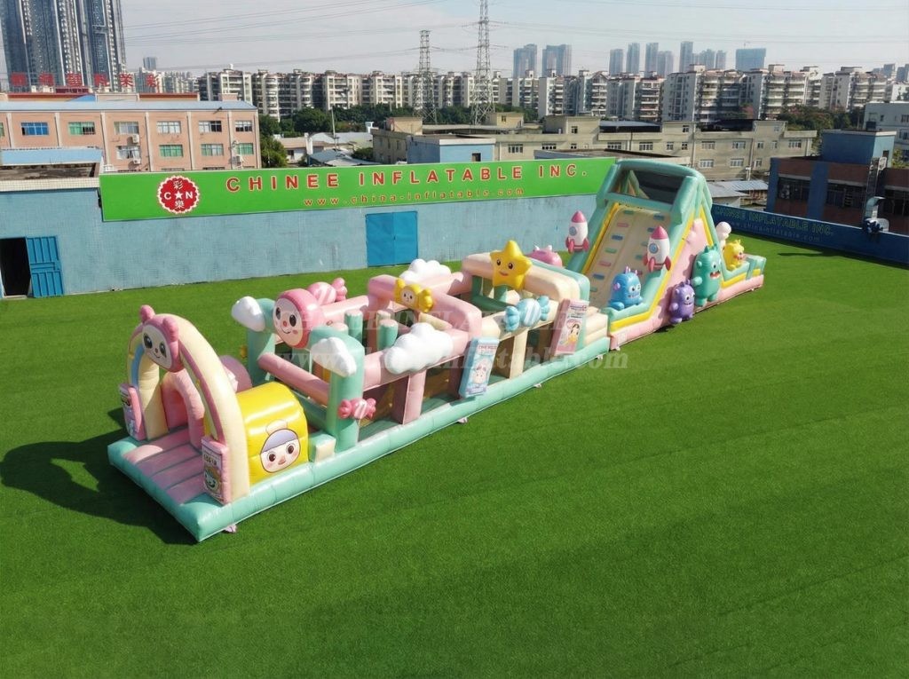 T7-4964 Pop Mart Theme Inflatable Obstacle Courses