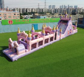T7-4967 Princess Parties Theme Inflatable Obstacle Courses