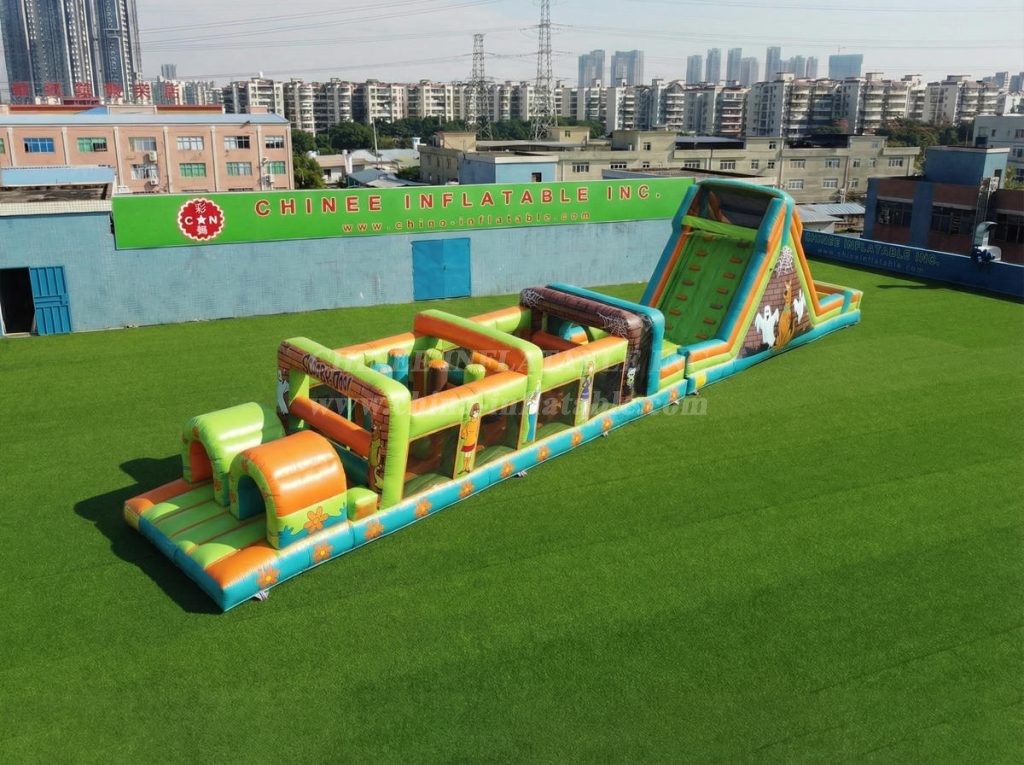 T7-4973 Scooby-Doo Theme Inflatable Obstacle Courses