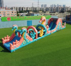 T7-4974 Seahorse Theme Inflatable Obstacle Courses