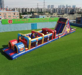 T7-4988 Superhero Theme Inflatable Obstacle Courses