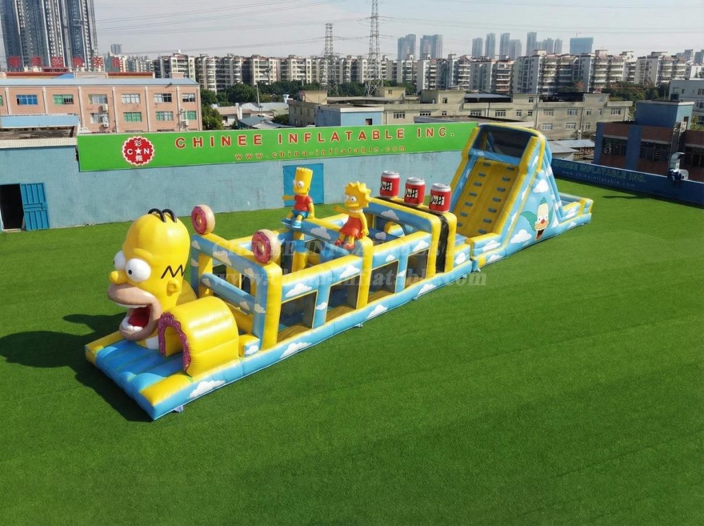 T7-4996 The Simpsons Theme Inflatable Obstacle Courses