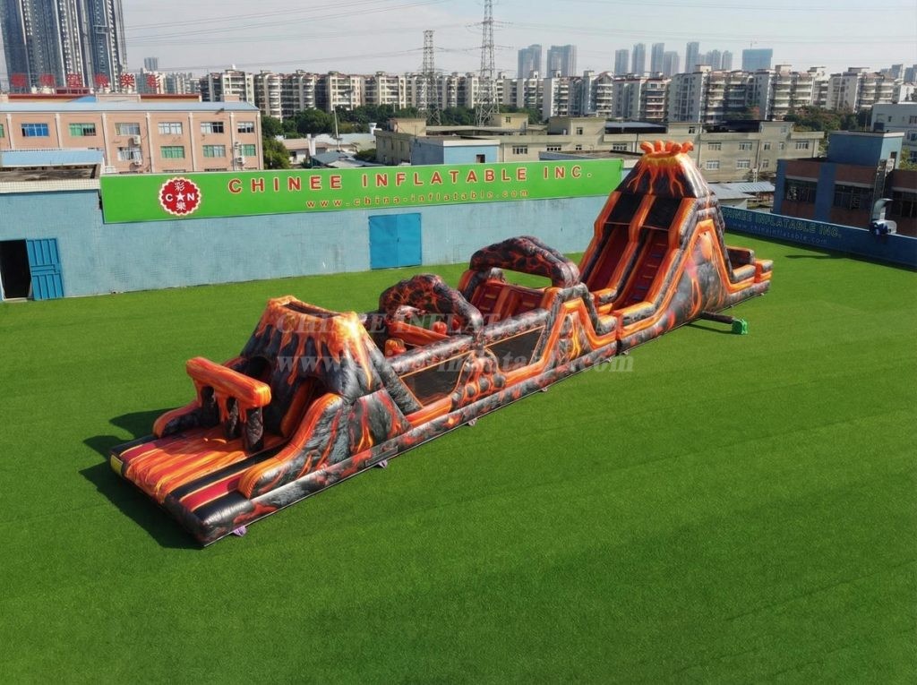 T7-5010 Volcano Theme Inflatable Obstacle Courses