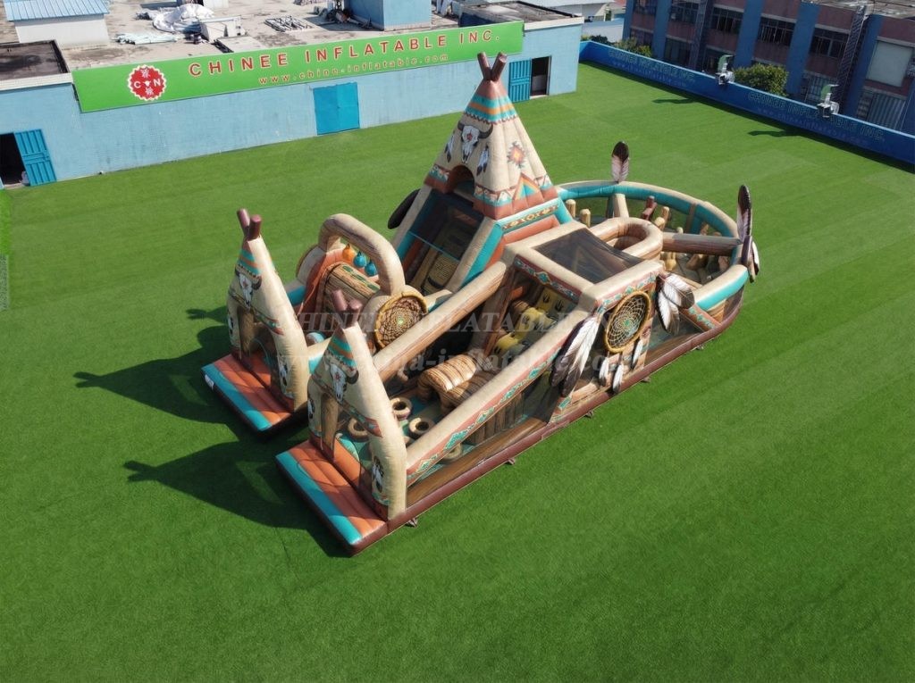 T7-5025 American Indian Theme Inflatable Obstacle Courses
