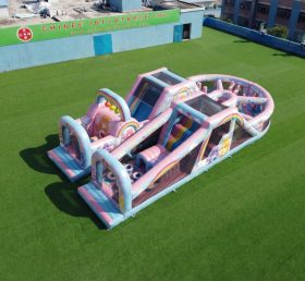 T7-5044 Care Bears Theme Inflatable Obstacle Courses