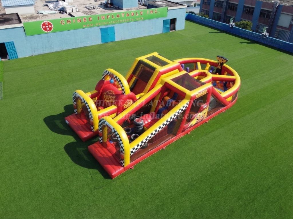 T7-5045 Cars Theme Inflatable Obstacle Courses