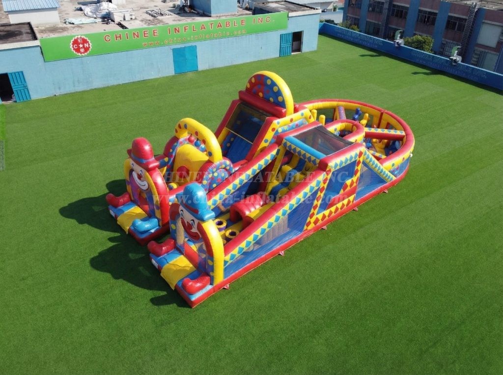 T7-5050 Clown Theme Inflatable Obstacle Courses
