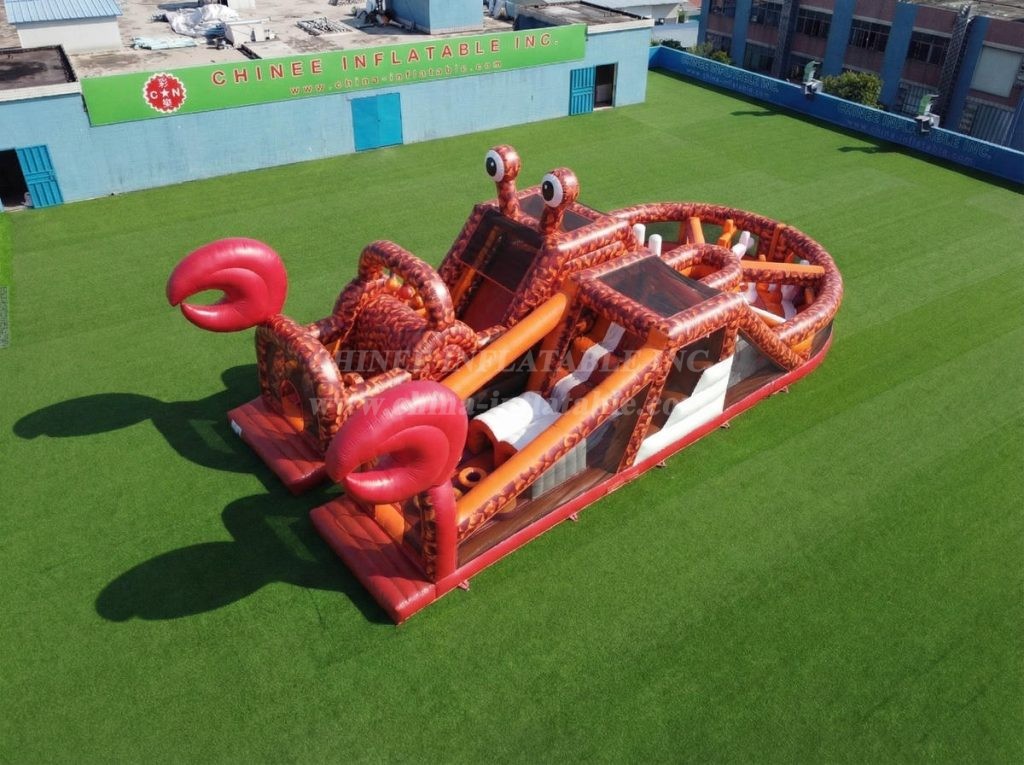 T7-5052 Crab Theme Inflatable Obstacle Courses