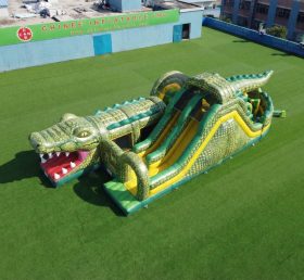 T7-5054 Crocodile Theme Inflatable Obstacle Courses