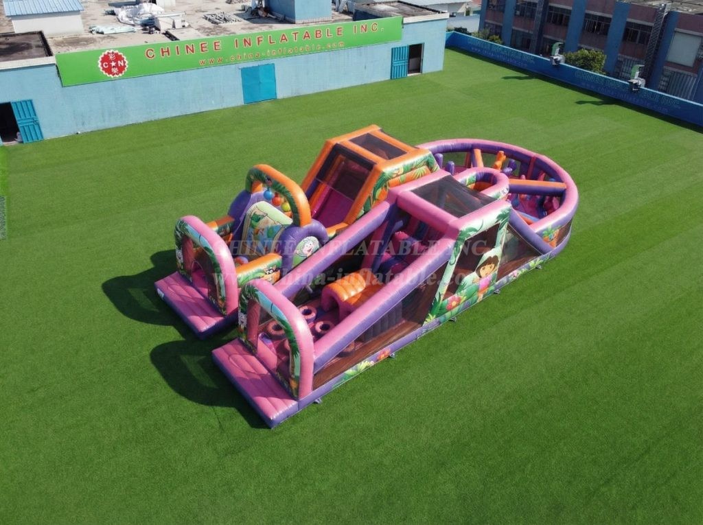 T7-5061 Dora Theme Inflatable Obstacle Courses