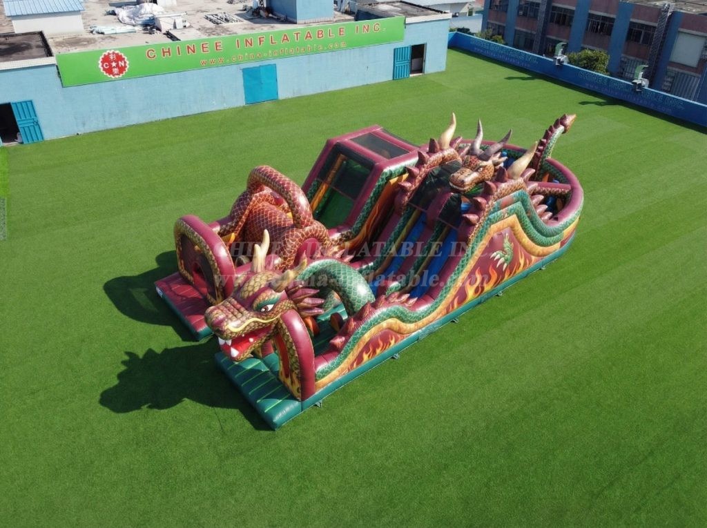 T7-5062 Dragon Theme Inflatable Obstacle Courses