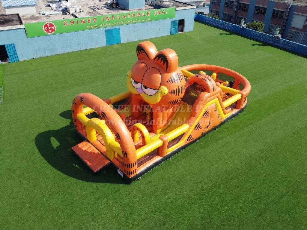 T7-5078 Garfield Theme Inflatable Obstacle Courses