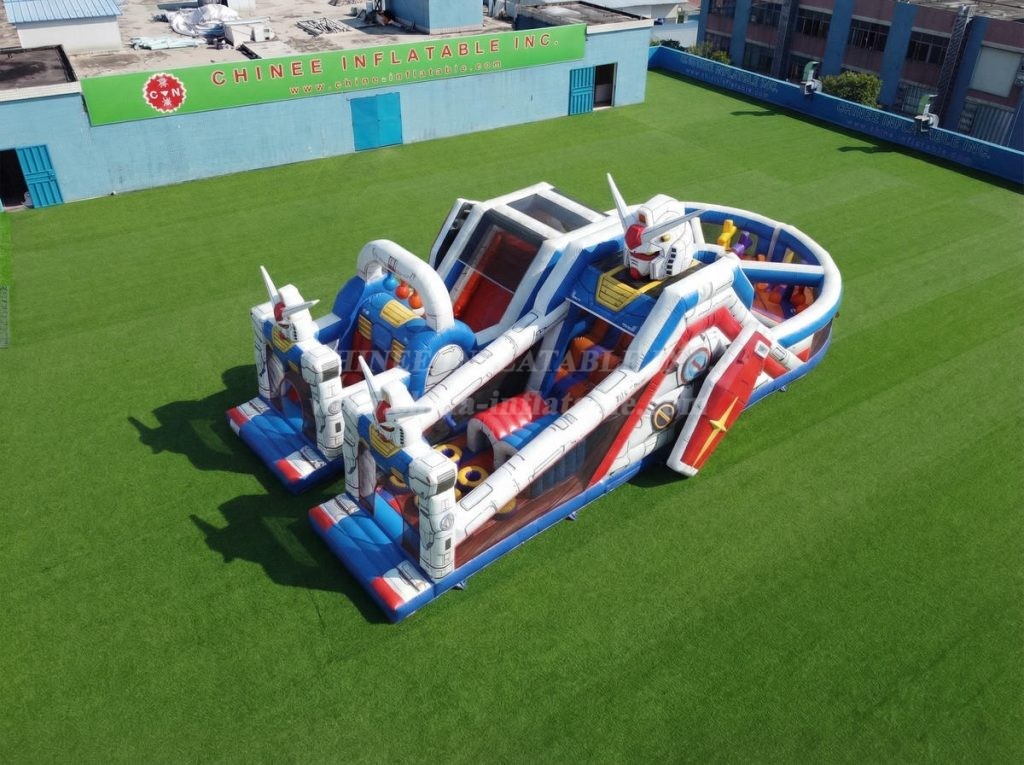 T7-5082 Gundam Theme Inflatable Obstacle Courses
