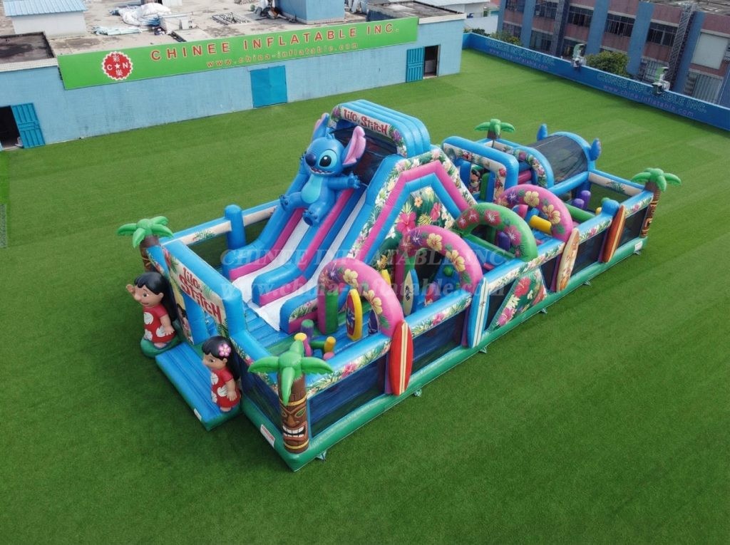 T7-5095 Lilo & Stitch Theme Inflatable Obstacle Courses